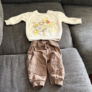 Disney Cream and Brown Kids Matching Set